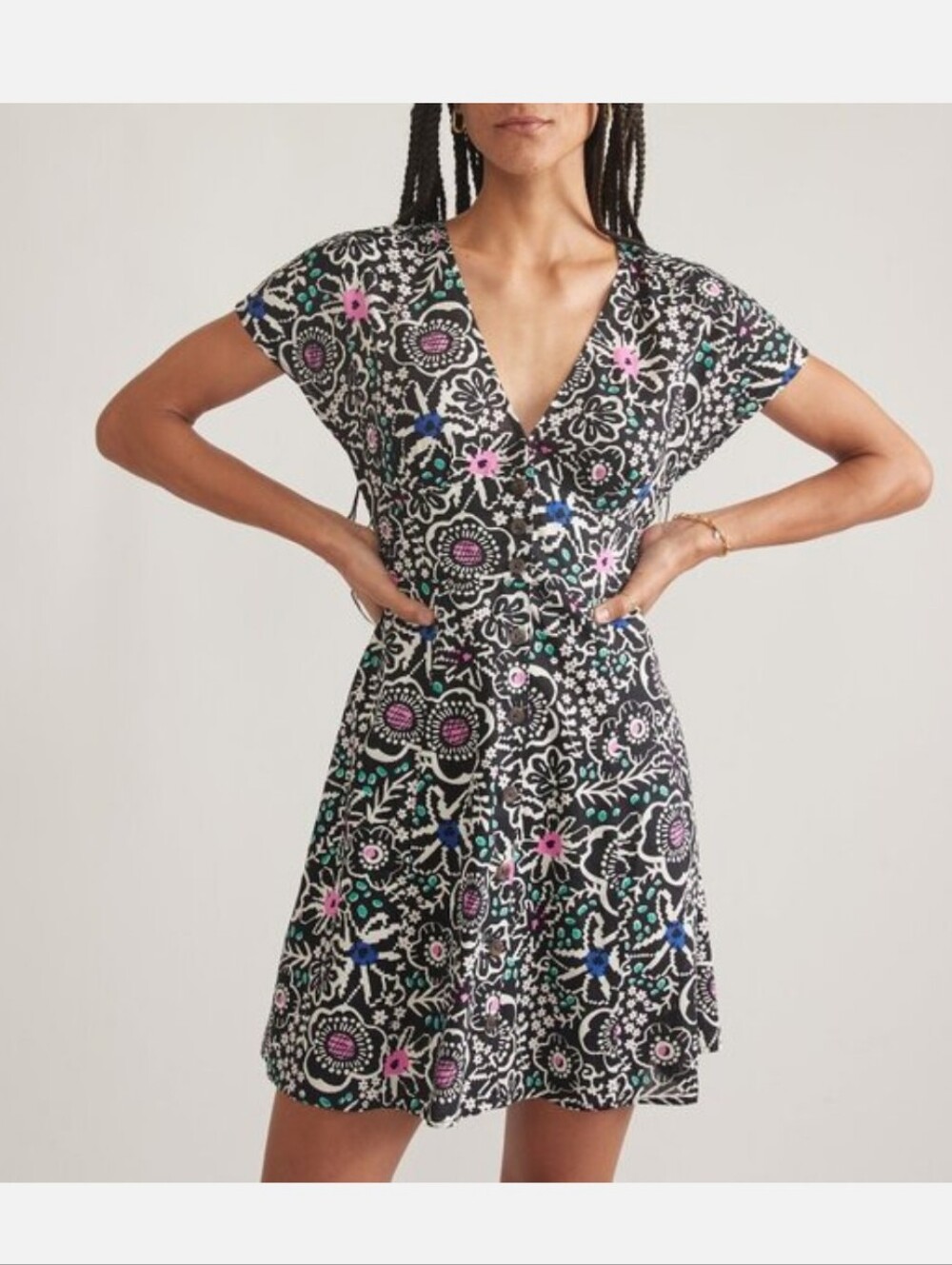 Floral V-Neck Dress
